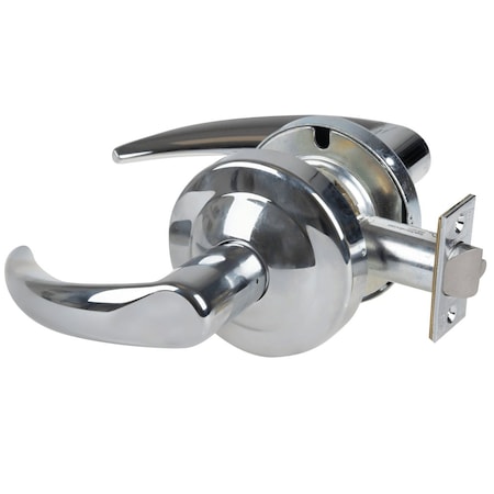 Schlage Grade 1 Passage Latch, Omega Lever, Non-Keyed, Bright Chrome Finish, Non-Handed ND10S OME 625